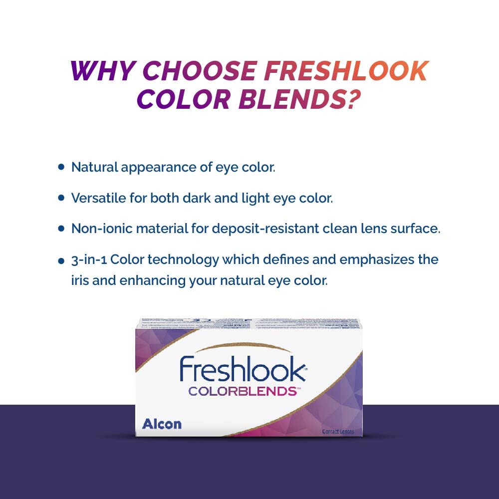 Freshlook Colorblends - Monthly Color Contact Lenses ( Pack of 2) | From Alcon