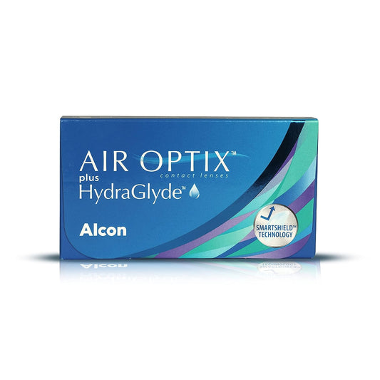 Air Optix Plus Hydraglyde - Monthly Disposable Contact Lenses (Clear, Pack of 6) | From Alcon