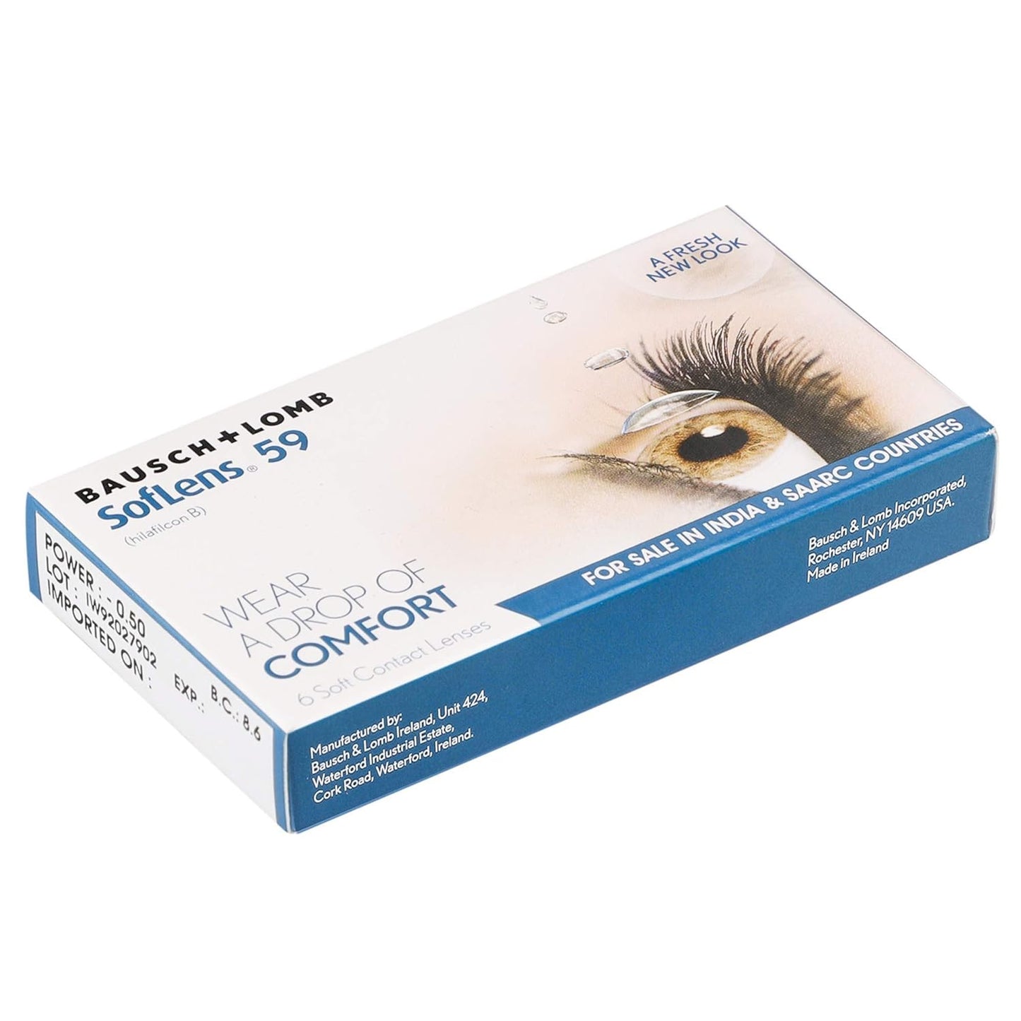 Bausch & Lomb Softlens 59 Monthly Disposable Contact Lens (Clear, 6 Lenses)
